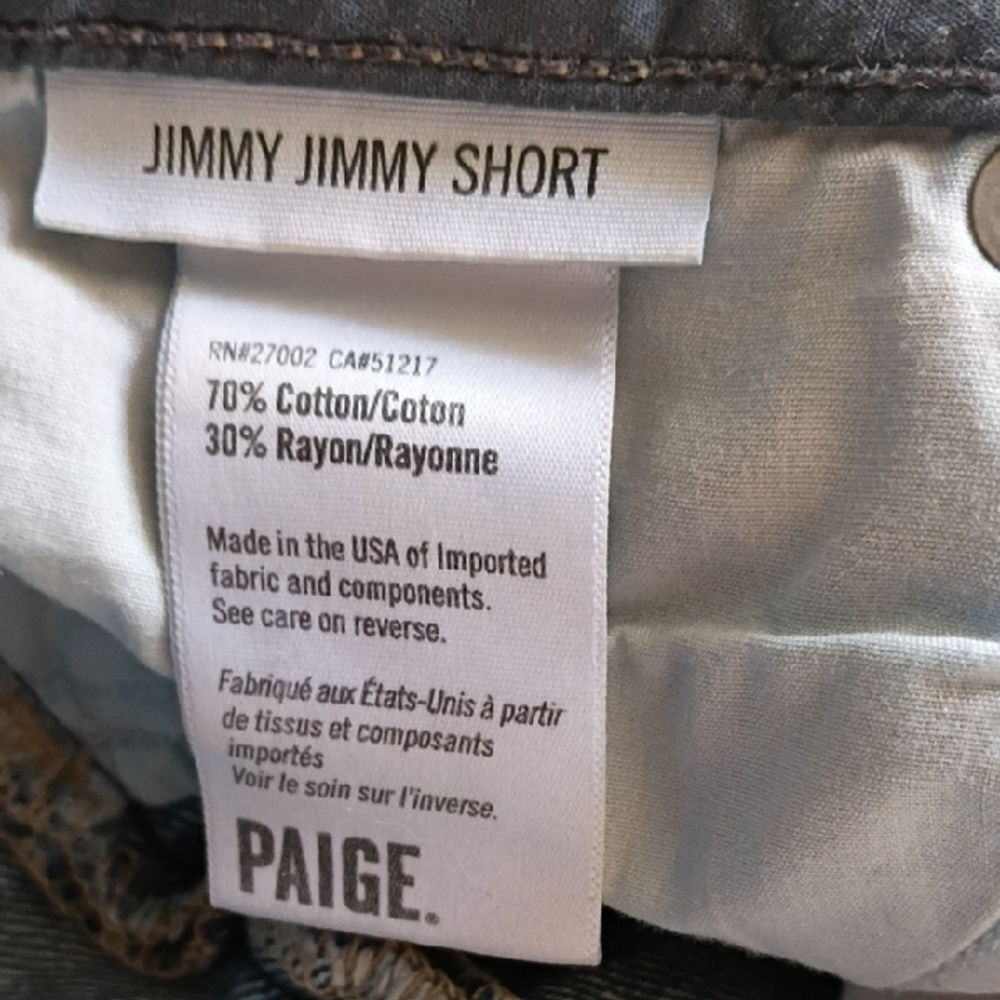 PAIGE Women's Distressed Blue Jean Shorts Size 27 - Picture 6 of 9